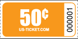 Roll Tickets Denomination $.50 Orange