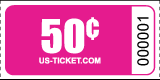 Roll Tickets Denomination $.50 Pink