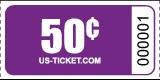 Roll Tickets Denomination $.50 Purple