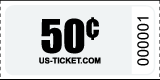 Roll Tickets Denomination $.50 White
