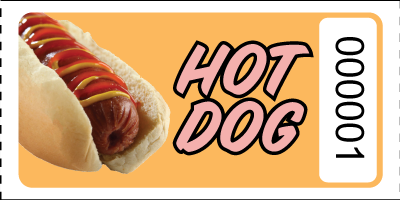 Graphic Style Hot Dog Tickets