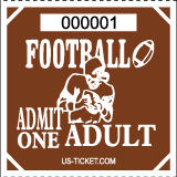 Premium Football Roll Ticket - Adult Brown