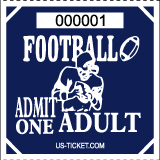Premium Football Roll Ticket - Adult Navy