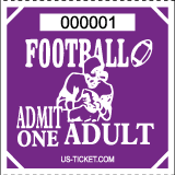 Premium Football Roll Ticket - Adult Purple