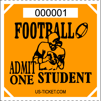 Premium Student Football Roll Ticket