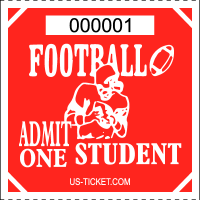 Premium Student Football Roll Ticket