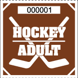 Premium Hockey Roll Ticket - Adult Brown