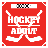 Premium Hockey Roll Ticket - Adult Red