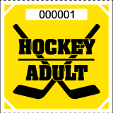 Premium Hockey Roll Ticket - Adult Yellow