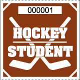 Premium Hockey Roll Ticket - Student Brown