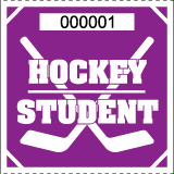 Premium Hockey Roll Ticket - Student Purple