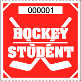 Premium Hockey Roll Ticket - Student Red