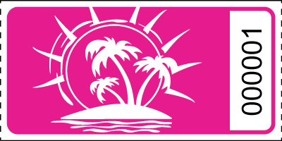 Tropical Island Roll Ticket Pink