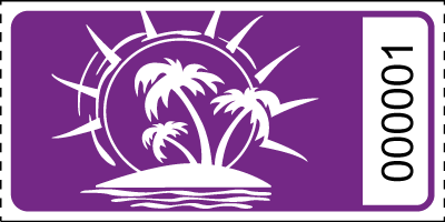 Tropical Island Roll Ticket Purple