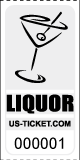 Premium Liquor Drink  / Bar Tickets White