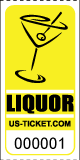 Premium Liquor Drink  / Bar Tickets Yellow