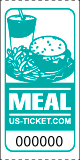 Premium Meal Roll Tickets Aqua