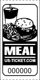 Premium Meal Roll Tickets Black