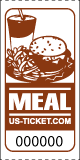 Premium Meal Roll Tickets Brown