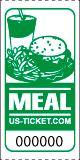 Premium Meal Roll Tickets Green
