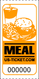 Premium Meal Roll Tickets Orange