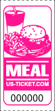 Premium Meal Roll Tickets Pink