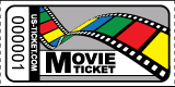 Roll Ticket Movie Gray