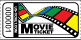 Roll Ticket Movie White