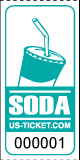 Premium Soda Drink Roll Tickets Aqua