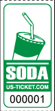 Premium Soda Drink Roll Tickets Green
