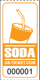 Premium Soda Drink Roll Tickets Orange