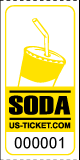 Premium Soda Drink Roll Tickets Yellow