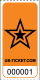 Roll Tickets Star Orange
