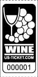 Premium Wine Drink Ticket / Bar Ticket Black