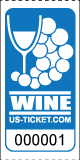 Premium Wine Drink Ticket / Bar Ticket Blue