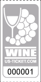 Premium Wine Drink Ticket / Bar Ticket Gray