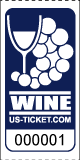 Premium Wine Drink Ticket / Bar Ticket Navy