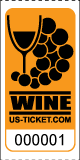 Premium Wine Drink Ticket / Bar Ticket Orange