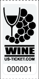 Premium Wine Drink Ticket / Bar Ticket White