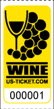 Premium Wine Drink Ticket / Bar Ticket Yellow