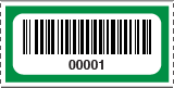 Barcode And Numbered Roll Ticket Green