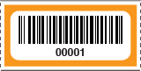 Barcode And Numbered Roll Ticket Orange