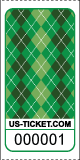 Argyle Pattern Roll Ticket Green