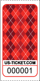 Argyle Pattern Roll Ticket Red