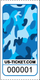Premium Camouflage Pattern Roll Tickets Blue