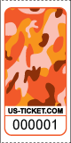Premium Camouflage Pattern Roll Tickets Orange