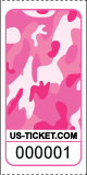 Premium Camouflage Pattern Roll Tickets Pink