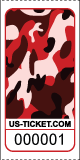 Premium Camouflage Pattern Roll Tickets Red