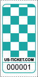 Checker Board Roll Tickets Aqua