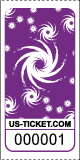 Galaxy Design Roll Ticket Purple
